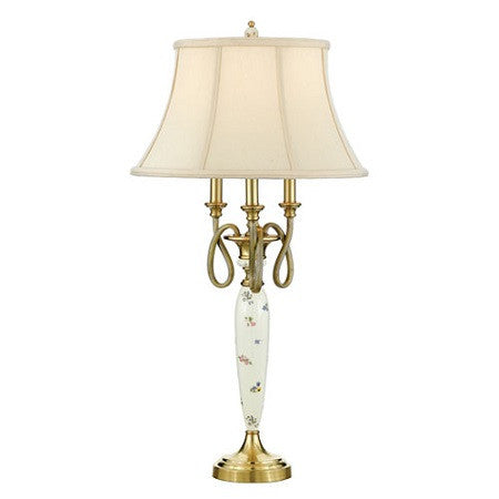 LXPS6332H Posy Baskets Burnished Brass Table Lamp