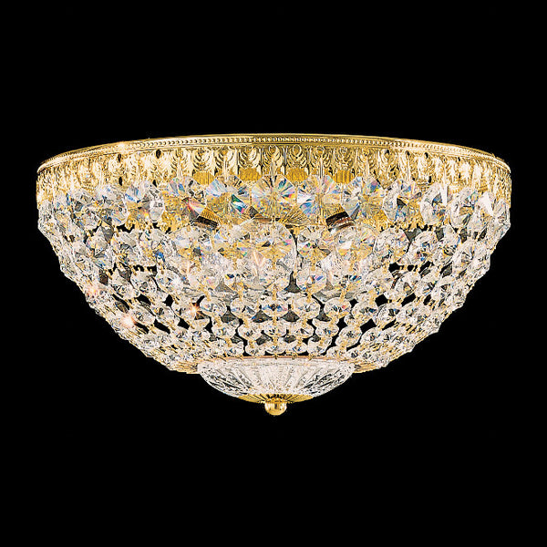 1562-40A PETITE CRYSTAL 5 LIGHT FLUSH MOUNT Gold/Silver