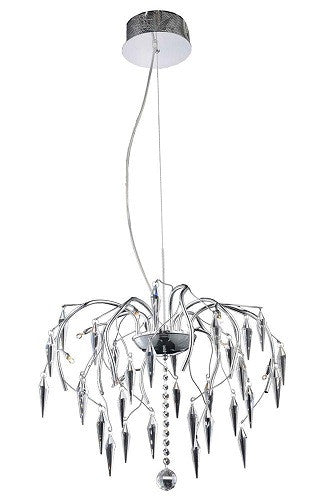 5008D20C Armour Chrome Swarovski Crystal 8 Lights Chandelier