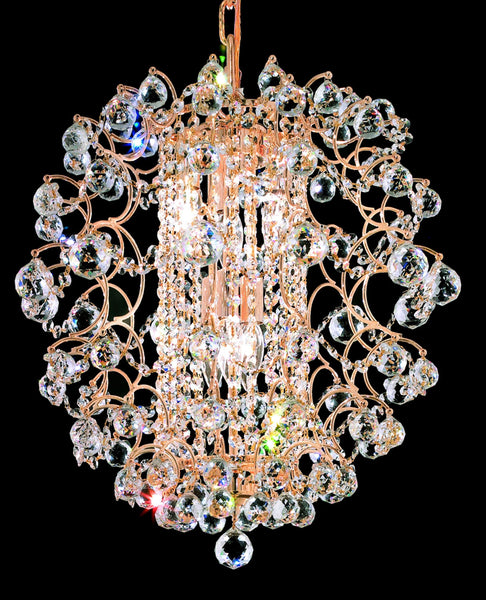 8064D18G/SS St Ives Gold Strass Swarovski Clear Crystal 6 Lights Chandeliers