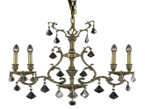 9604D26FG Monarch French Gold Crystal Colorr ClearElegant Cut 4 Lights Chandeliers