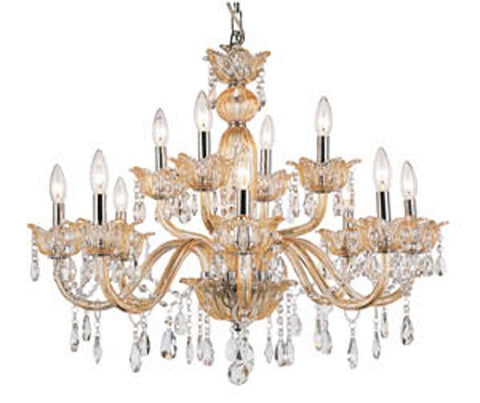 HG-12 CHMP HG Collection Champagne 12 Lights  Crystal Chandelier