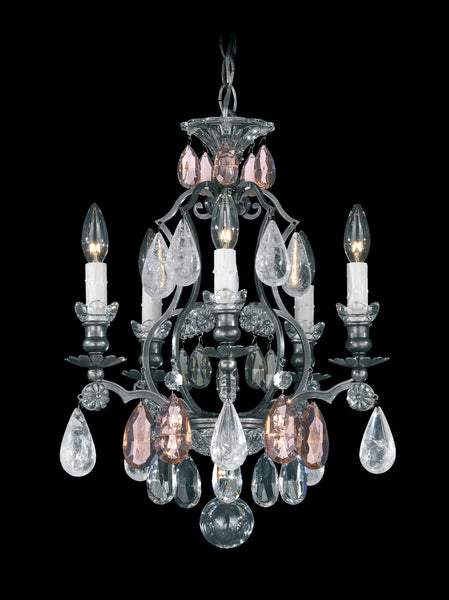 3569-22AD Renaissance Rock Crystal Heirloom Gold 5 Lights Chandelier