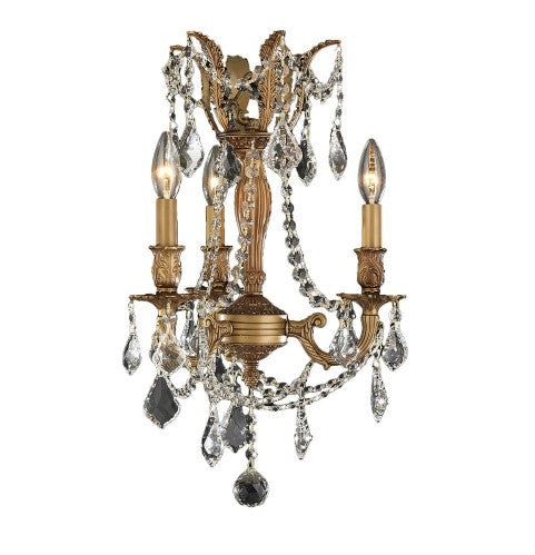 W83302FG13-CL Windsor French Gold Clear Crystal 3 Lights Chanderlier